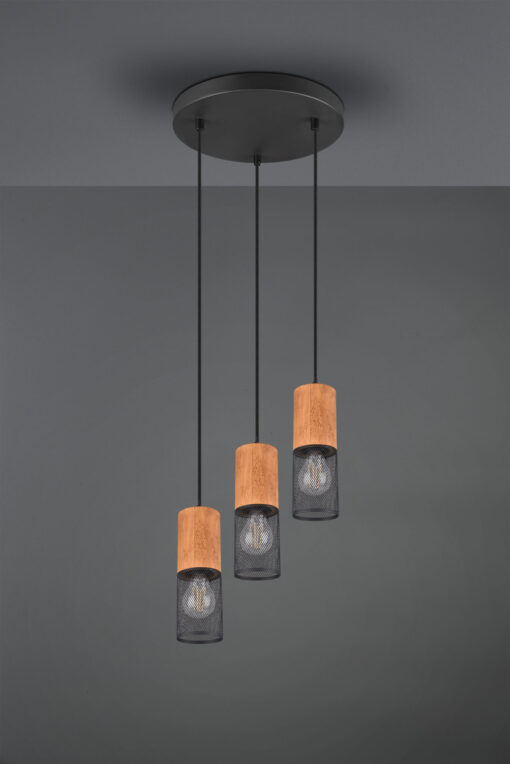 Κρεμαστό Φωτιστικό Trio Lighting   E27 Μαύρο Ματ Μεταλλικό    304330332