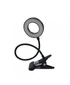 InLight Φωτιστικό LED Γραφείου 7W 3CCT (by switch) με κλίπ σε μαύρο χρώμα D:38cm (3044-BL)