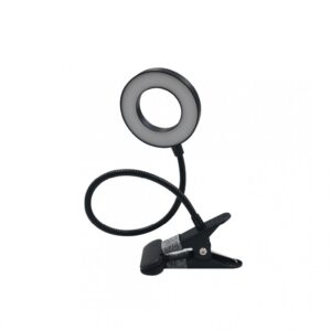 InLight Φωτιστικό LED Γραφείου 7W 3CCT (by switch) με κλίπ σε μαύρο χρώμα D:38cm (3044-BL)