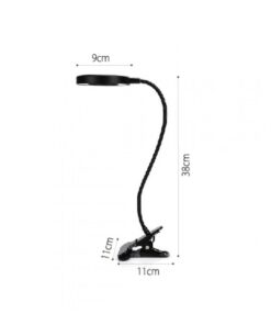 InLight Φωτιστικό LED Γραφείου 7W 3CCT (by switch) με κλίπ σε μαύρο χρώμα D:38cm (3044-BL)
