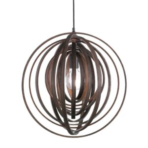 Κρεμαστό Φωτιστικό Trio Lighting   E27 Καφέ Ξύλο    305900126