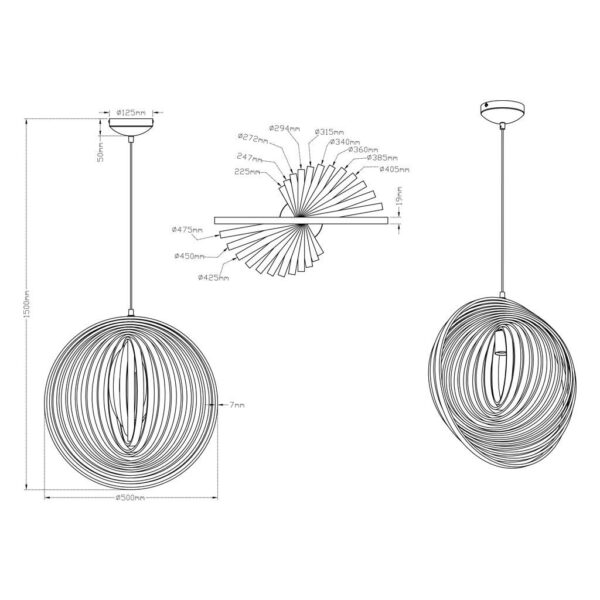 Κρεμαστό Φωτιστικό Trio Lighting   E27 Καφέ Ξύλο    305900126