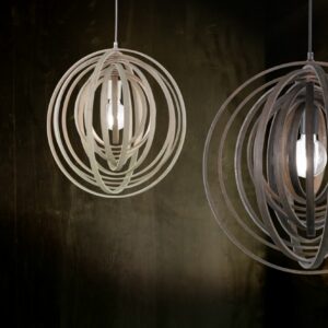 Κρεμαστό Φωτιστικό Trio Lighting   E27 Καφέ Ξύλο    305900126