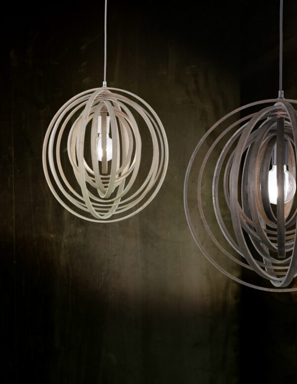 Κρεμαστό Φωτιστικό Trio Lighting   E27 Καφέ Ξύλο    305900126