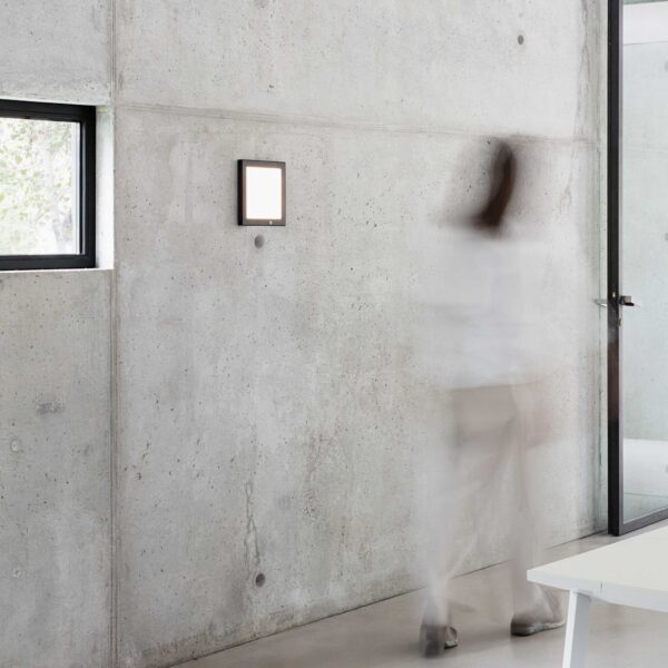 IDEAL LUX Χωνευτό Φωτιστικό Τοίχου AURA PL SQUARE LED 20W 3000K Μαύρου Χρώματος με Αισθητήρα Κίνησης – 290829