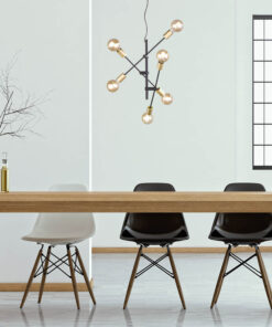 Κρεμαστό Φωτιστικό Trio Lighting E27 Μαύρο Ματ Μεταλλικό 306700632