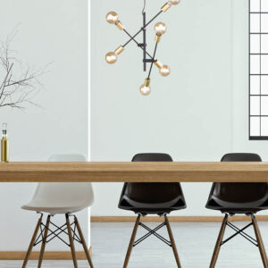 Κρεμαστό Φωτιστικό Trio Lighting   E27 Μαύρο Ματ Μεταλλικό    306700632
