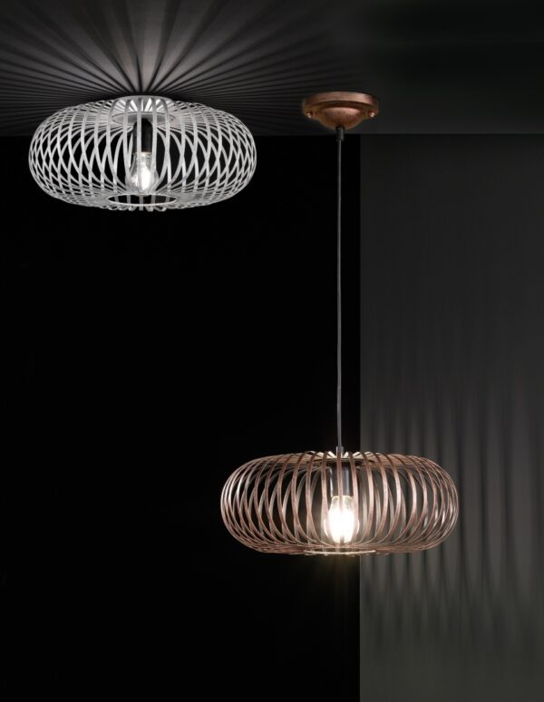 Φωτιστικό Οροφής Trio Lighting   E27 Χαλκός Αντικέ Μεταλλικό    606900162