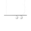 IDEAL LUX Κρεμαστό Φωτιστικό PERLINE 2xG9 Μαύρου Χρώματος  – 306995