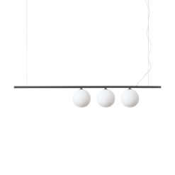 IDEAL LUX Κρεμαστό Φωτιστικό PERLINE 3xG9 Μαύρου Χρώματος – 307008