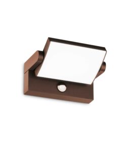 IDEAL LUX Προβολέας Τοίχου Βεράντας SWIPE LED 21W 3000K IP54 Αισθητήρα Κίνησης Καφέ Χρώματος – 307176