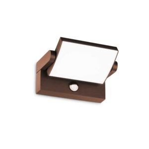 IDEAL LUX Προβολέας Τοίχου Βεράντας SWIPE LED 21W 3000K IP54 Αισθητήρα Κίνησης Καφέ Χρώματος – 307176