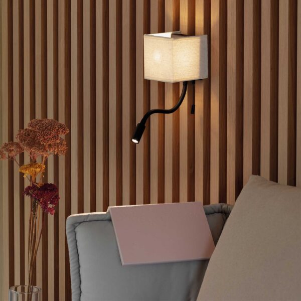 IDEAL LUX Επιτοίχιο Φωτιστικό KUBIKO LED 3W 3000K Μαύρου Χρώματος – 307466