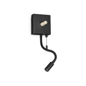 IDEAL LUX Επιτοίχιο Φωτιστικό KUBIKO LED 3W 3000K Μαύρου Χρώματος – 307466