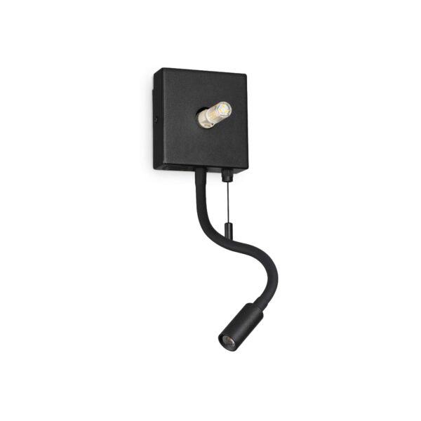 IDEAL LUX Επιτοίχιο Φωτιστικό KUBIKO LED 3W 3000K Μαύρου Χρώματος – 307466