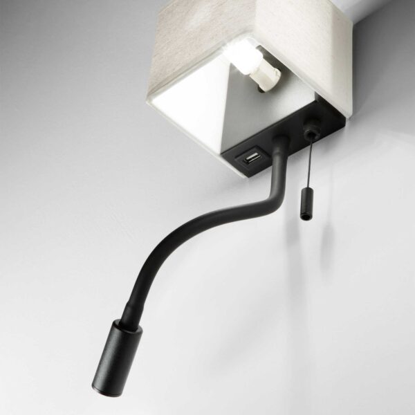 IDEAL LUX Επιτοίχιο Φωτιστικό KUBIKO LED 3W 3000K Μαύρου Χρώματος – 307466