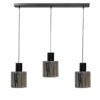 Κρεμαστό φωτιστικό 3φωτο φυμέ-μαύρο MIRROR-C Heronia – 02-0421