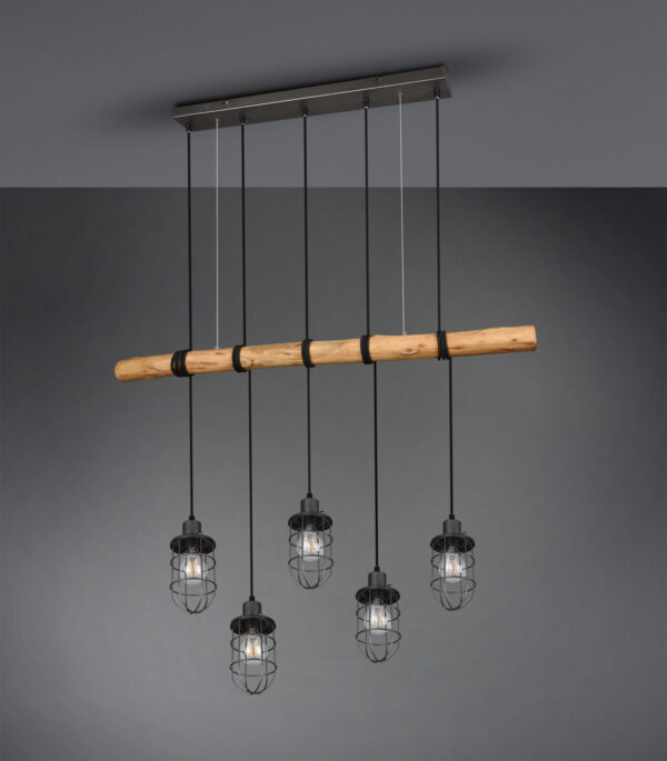 Κρεμαστό Φωτιστικό Trio Lighting   E27 Νίκελ Αντικέ Μεταλλικό    308100567