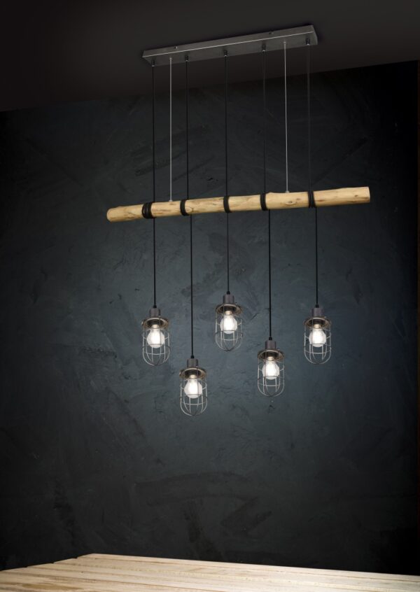 Κρεμαστό Φωτιστικό Trio Lighting   E27 Νίκελ Αντικέ Μεταλλικό    308100567