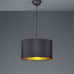 Κρεμαστό Φωτιστικό Trio Lighting E27 Μαύρο Ματ Υφασμάτινο 308200179