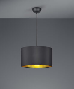 Κρεμαστό Φωτιστικό Trio Lighting E27 Μαύρο Ματ Υφασμάτινο 308200179