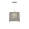 Κρεμαστό Φωτιστικό Trio Lighting CAMDEN 3x E27 Νίκελ Ματ & Γκρι Αμπαζούρ – 308300307