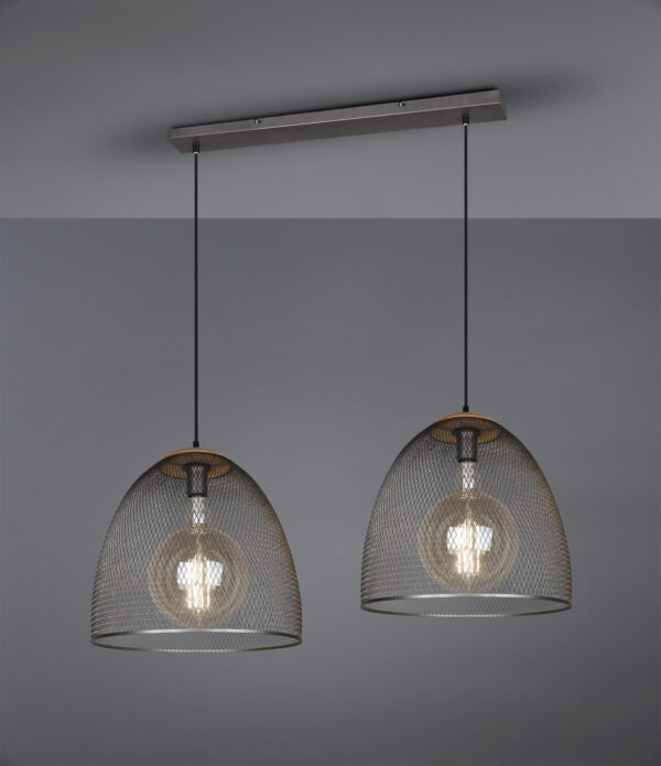 Κρεμαστό Φωτιστικό Trio Lighting   E27 Νίκελ Αντικέ Μεταλλικό    309000267