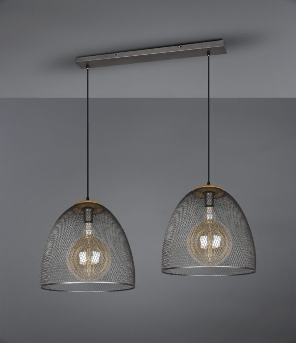 Κρεμαστό Φωτιστικό Trio Lighting   E27 Νίκελ Αντικέ Μεταλλικό    309000267