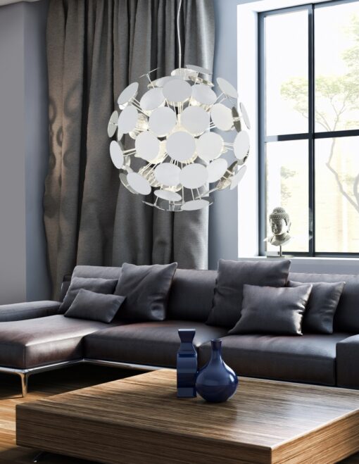 Κρεμαστό Φωτιστικό Trio Lighting   E14 Λευκό Ματ Μεταλλικό    309900631