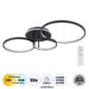GloboStar® NEMESIS 61108 Φωτιστικό Οροφής Δαχτυλίδι-Κύκλος LED CCT 98W 11858lm 360° AC 220-240V – Εναλλαγή Φωτισμού μέσω Τηλεχειριστηρίου All In One Ψυχρό 6000k+Φυσικό 4500k+Θερμό 2700k Dimmable Φ25+35+45cm+BackLight – Μαύρο – 3 Years Warranty