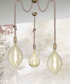 Κρεμαστό Φωτιστικό Trio Lighting E27 Αντικέ Ορείχαλκος Μεταλλικό 310100104