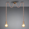 Κρεμαστό Φωτιστικό Trio Lighting   E27 Αντικέ Ορείχαλκος Μεταλλικό    310100204