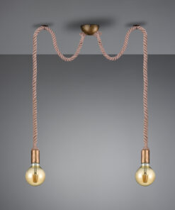 Κρεμαστό Φωτιστικό Trio Lighting E27 Αντικέ Ορείχαλκος Μεταλλικό 310100204