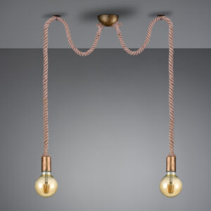 Κρεμαστό Φωτιστικό Trio Lighting   E27 Αντικέ Ορείχαλκος Μεταλλικό    310100204