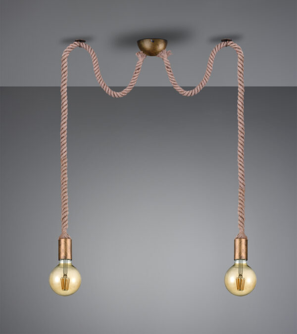 Κρεμαστό Φωτιστικό Trio Lighting   E27 Αντικέ Ορείχαλκος Μεταλλικό    310100204