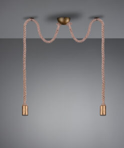 Κρεμαστό Φωτιστικό Trio Lighting E27 Αντικέ Ορείχαλκος Μεταλλικό 310100204
