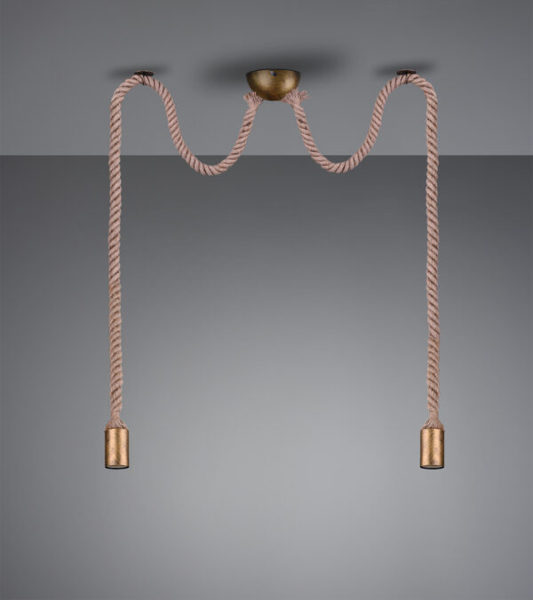 Κρεμαστό Φωτιστικό Trio Lighting   E27 Αντικέ Ορείχαλκος Μεταλλικό    310100204