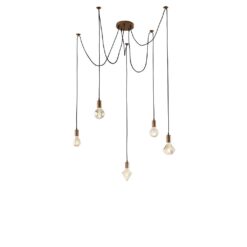 Κρεμαστό Φωτιστικό Trio Lighting E27 Χαλκός Αντικέ Μεταλλικό 310100562