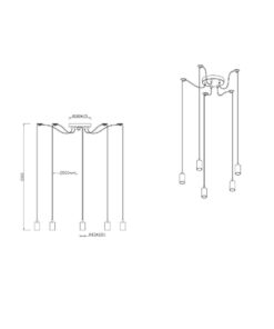 Κρεμαστό Φωτιστικό Trio Lighting E27 Χαλκός Αντικέ Μεταλλικό 310100562