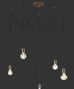 Κρεμαστό Φωτιστικό Trio Lighting E27 Χαλκός Αντικέ Μεταλλικό 310100562