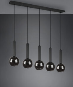 Κρεμαστό Φωτιστικό Trio Lighting CLAYTON 5x E27 Μαύρο Ματ Μεταλλικό – 310300532