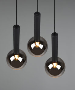Κρεμαστό Φωτιστικό Trio Lighting CLAYTON 3x E27 Μαύρο Ματ Μεταλλικό – 310390332