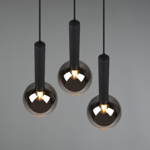 Κρεμαστό Φωτιστικό Trio Lighting CLAYTON  3x E27 Μαύρο Ματ Μεταλλικό   – 310390332