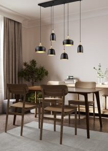 Κρεμαστό Φωτιστικό Trio Lighting 6xE14 Μαύρου Χρώματος – 310500632