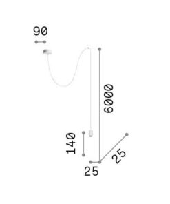 IDEAL LUX Κρεμαστό Φωτιστικό ARCHIMEDE LED 4W 3000K Μαύρου Χρώματος – 328331
