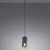 Κρεμαστό Φωτιστικό Trio Lighting 1x E27 Μαύρο Ματ Μεταλλικό με Φιμέ Γυαλί –  310600132