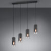 Κρεμαστό Φωτιστικό Trio Lighting   E27 Μαύρο Ματ Μεταλλικό    310600432