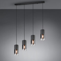 Κρεμαστό Φωτιστικό Trio Lighting E27 Μαύρο Ματ Μεταλλικό 310600432