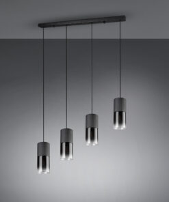 Κρεμαστό Φωτιστικό Trio Lighting E27 Μαύρο Ματ Μεταλλικό 310600432