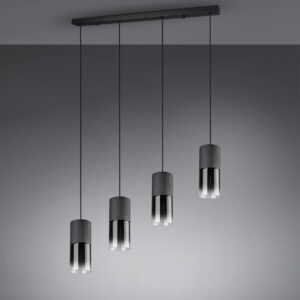 Κρεμαστό Φωτιστικό Trio Lighting   E27 Μαύρο Ματ Μεταλλικό    310600432
